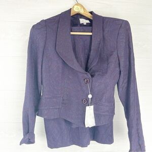 Alberto Makali 2 Piece Metallic Accent Blazer & Skirt Suit